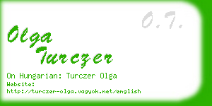 olga turczer business card